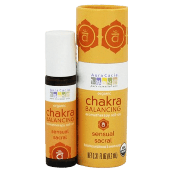 Aura Cacia Organic Chakra Balancing Aromatherapy Roll-On Sensual Sacral 0.31 oz