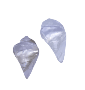 Clear Quartz Tumbled Crystal Stone Conch