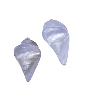 Clear Quartz Tumbled Crystal Stone Conch