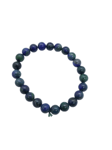 Azurite Beads Crystal Stone Strechable Bracelet