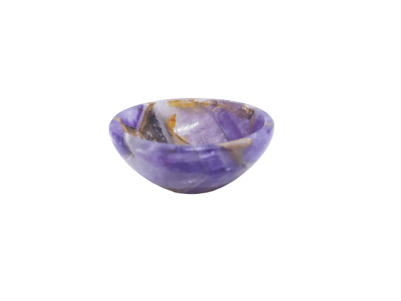 Amethyst Tumbled Crystal Stone Bowl (2 inches)