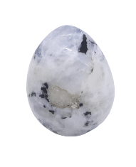 Rainbow Moonstone Tumbled Crystal Stone Egg - 2 inches