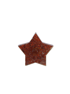 Red Jasper Tumbled Orgone Crystal Stone Flat Star